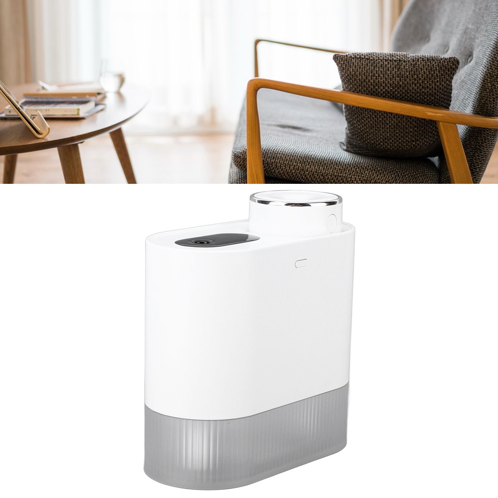 450ml Mini USB Humidifier High Capacity Double Spray Humidifier with Light for Bedroom OfficeWhite V1294-YM0523-3113210239111