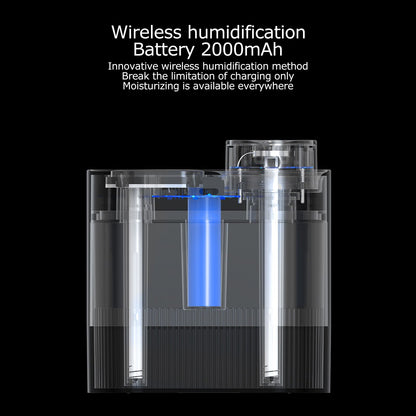 450ml Mini USB Humidifier High Capacity Double Spray Humidifier with Light for Bedroom OfficeWhite V1294-YM0523-3113210239111