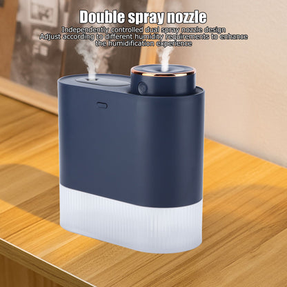 450ml Mini USB Humidifier High Capacity Double Spray Humidifier with Light for Bedroom OfficeBlue V1294-YM0523-3113210239113