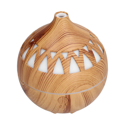 180ml Hollow Humidifier USB Powered Wood Grain Aroma Air Humidifier Night Light Humidifier V1294-YM0523-3113210240111