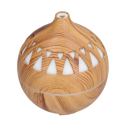 180ml Hollow Humidifier USB Powered Wood Grain Aroma Air Humidifier Night Light Humidifier V1294-YM0523-3113210240111