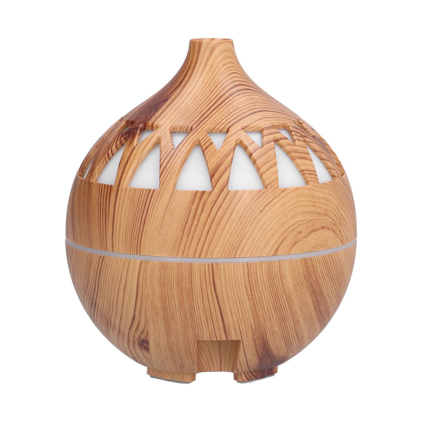 180ml Hollow Humidifier USB Powered Wood Grain Aroma Air Humidifier Night Light Humidifier V1294-YM0523-3113210240111