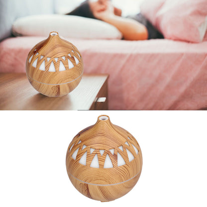 180ml Hollow Humidifier USB Powered Wood Grain Aroma Air Humidifier Night Light Humidifier V1294-YM0523-3113210240111