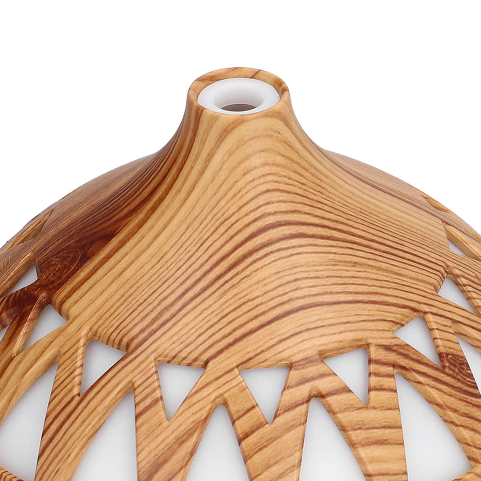 180ml Hollow Humidifier USB Powered Wood Grain Aroma Air Humidifier Night Light Humidifier V1294-YM0523-3113210240111