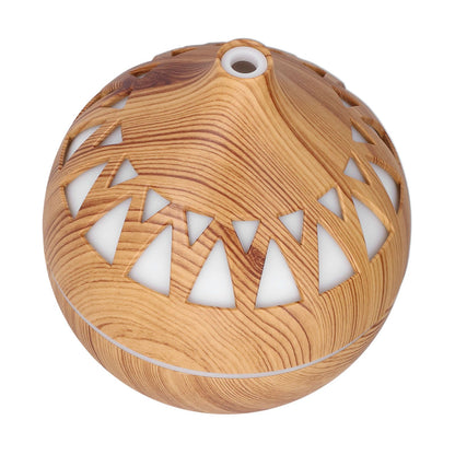 180ml Hollow Humidifier USB Powered Wood Grain Aroma Air Humidifier Night Light Humidifier V1294-YM0523-3113210240111