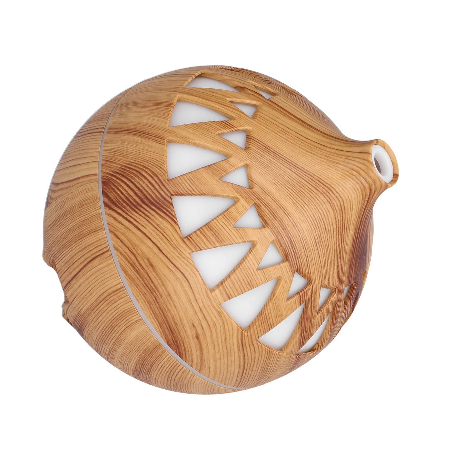 180ml Hollow Humidifier USB Powered Wood Grain Aroma Air Humidifier Night Light Humidifier V1294-YM0523-3113210240111