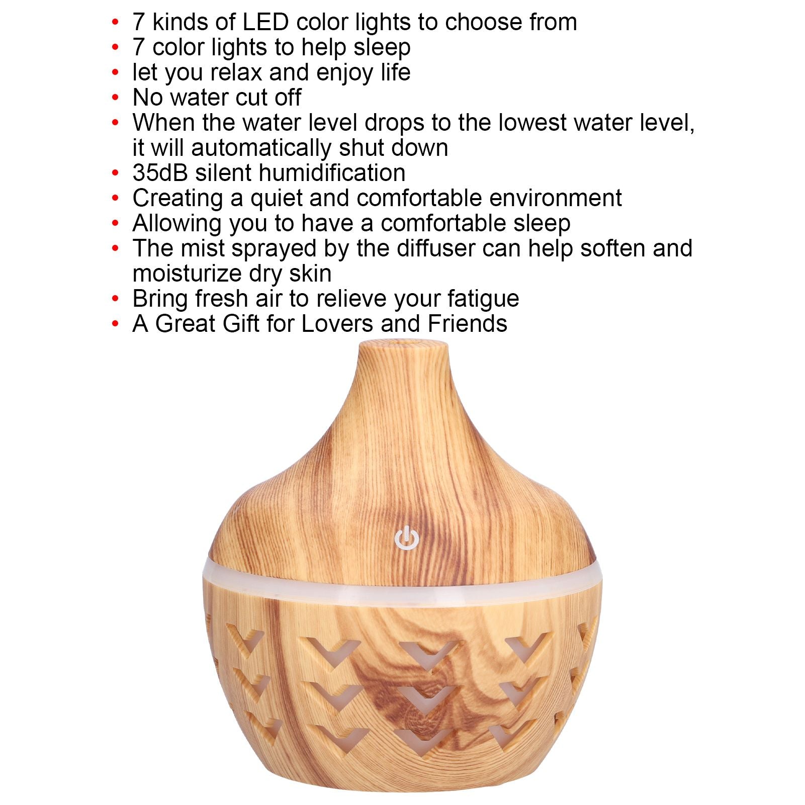 300ml Wood Grain Aroma Diffuser USB Air Purification Aromatherapy Humidifier for Home V1294-YM0523-3113210241111
