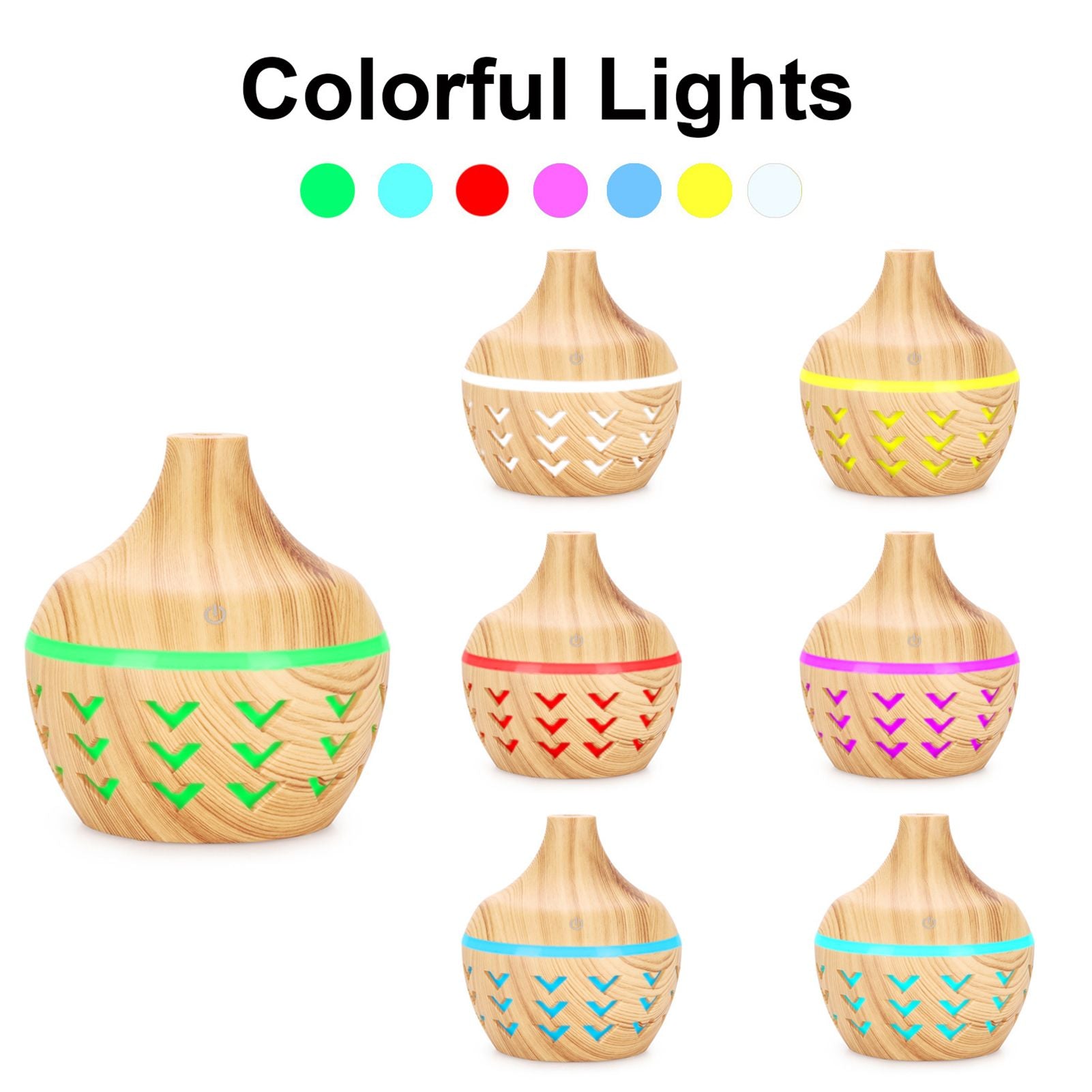 300ml Wood Grain Aroma Diffuser USB Air Purification Aromatherapy Humidifier for Home V1294-YM0523-3113210241111