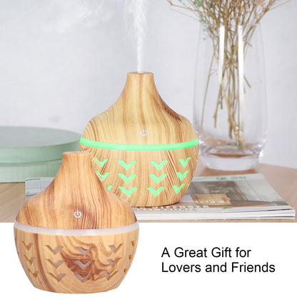 300ml Wood Grain Aroma Diffuser USB Air Purification Aromatherapy Humidifier for Home V1294-YM0523-3113210241111