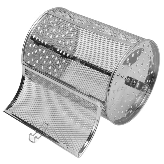 Oven Cage 360 Degree Rotatable Stainless Steel Oven Rack Roast Basket for Baking Nuts BBQ Roaster Tool V1294-YM0523-3113210245711