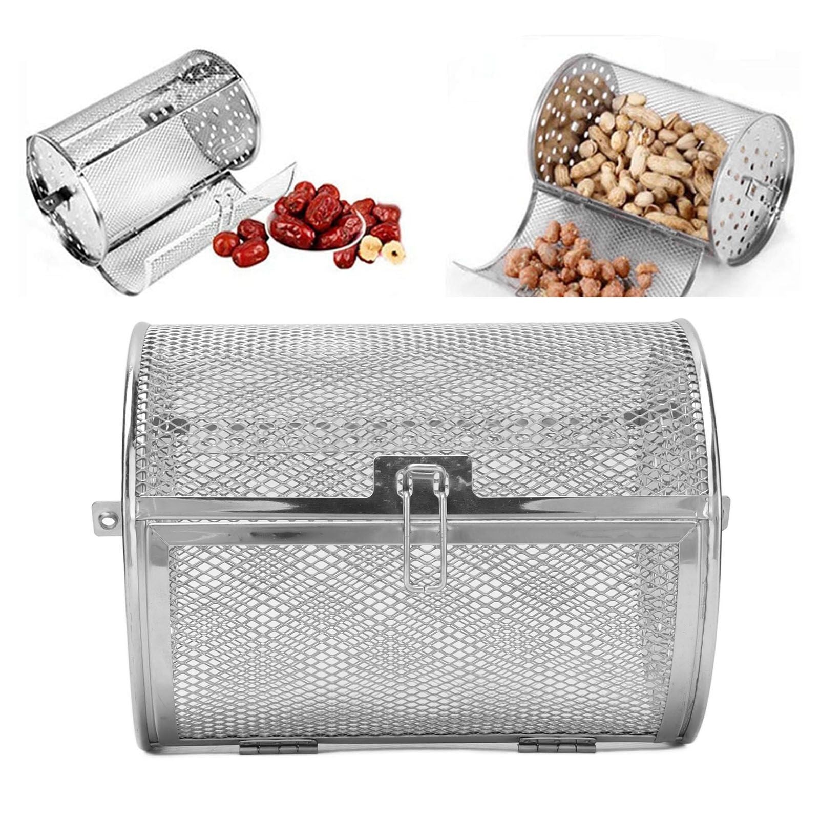 Oven Cage 360 Degree Rotatable Stainless Steel Oven Rack Roast Basket for Baking Nuts BBQ Roaster Tool V1294-YM0523-3113210245711