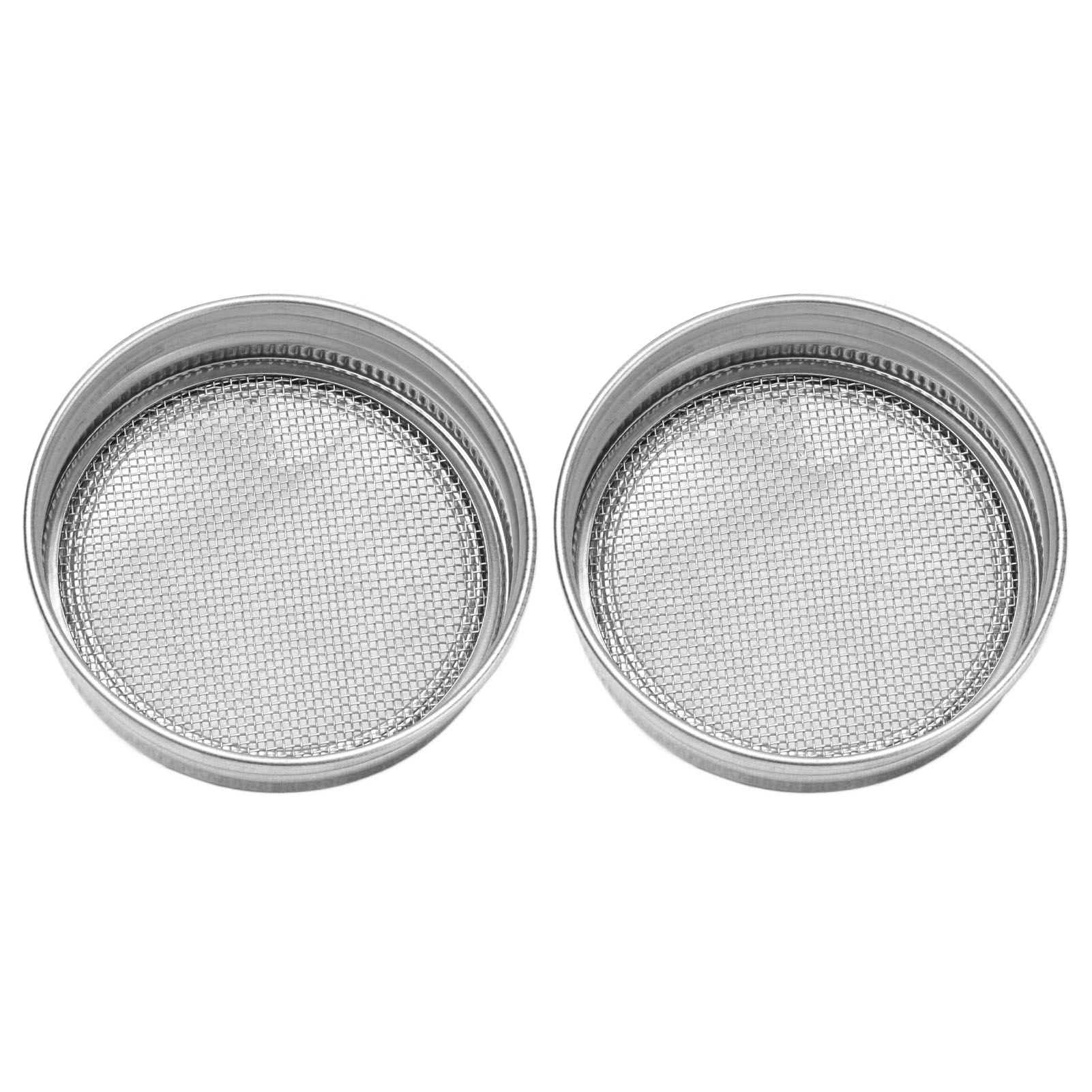 2Pcs Seed Sprouting Jar Filter Lids Stainless Steel Germination Accessory for Regular Mouth Jars70mm / 2.8in V1294-YM0523-3113210245911