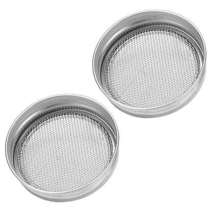 2Pcs Seed Sprouting Jar Filter Lids Stainless Steel Germination Accessory for Regular Mouth Jars70mm / 2.8in V1294-YM0523-3113210245911