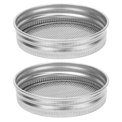 2Pcs Seed Sprouting Jar Filter Lids Stainless Steel Germination Accessory for Regular Mouth Jars86mm / 3.4in V1294-YM0523-3113210245912