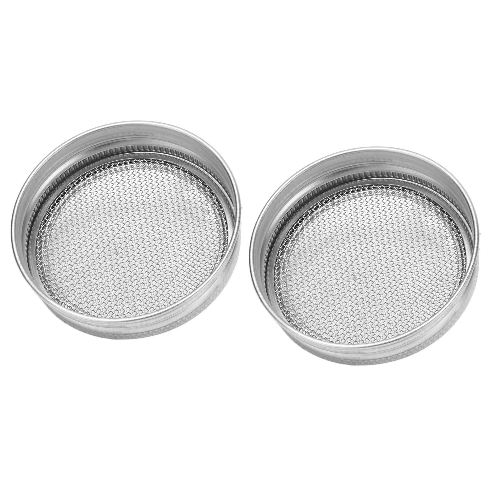 2Pcs Seed Sprouting Jar Filter Lids Stainless Steel Germination Accessory for Regular Mouth Jars86mm / 3.4in V1294-YM0523-3113210245912