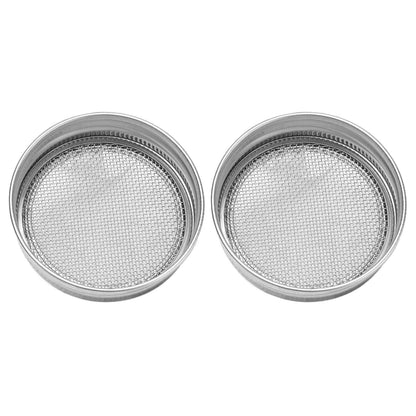 2Pcs Seed Sprouting Jar Filter Lids Stainless Steel Germination Accessory for Regular Mouth Jars86mm / 3.4in V1294-YM0523-3113210245912