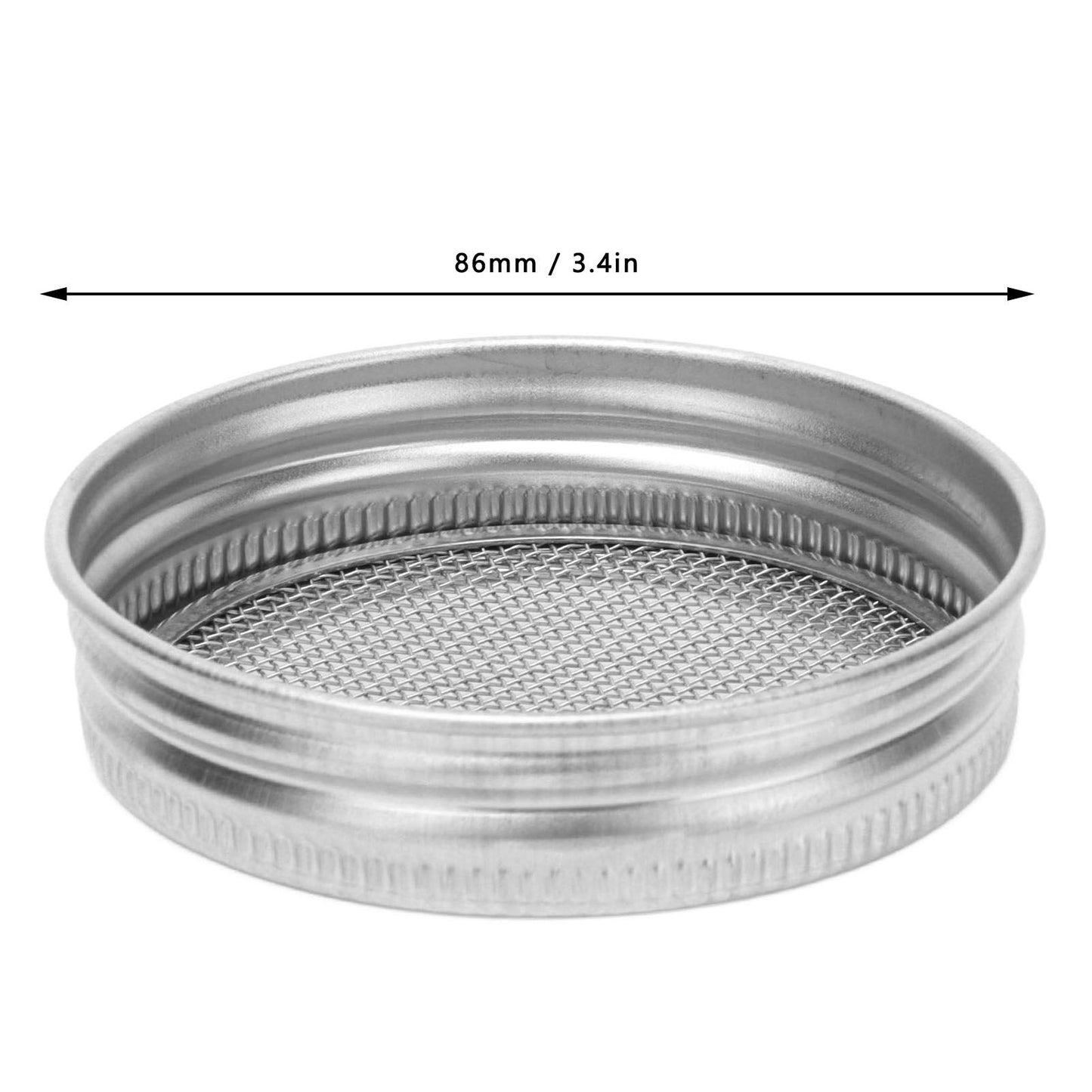 2Pcs Seed Sprouting Jar Filter Lids Stainless Steel Germination Accessory for Regular Mouth Jars86mm / 3.4in V1294-YM0523-3113210245912