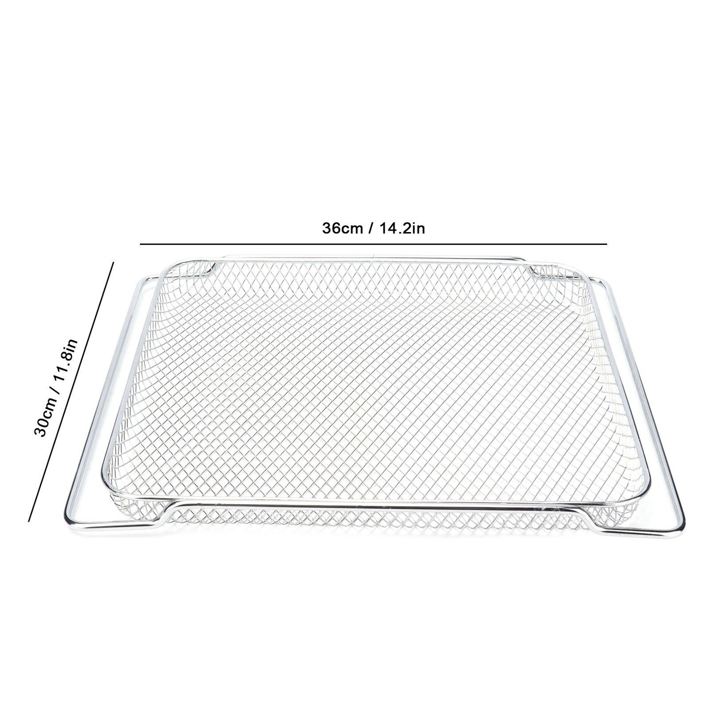 Oven Rack Safe Stainless Steel Multi Functional Grilled Net for Baking Cooling 36x30cm V1294-YM0523-3113210247511