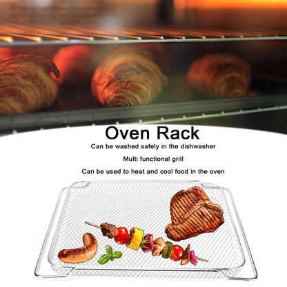 Oven Rack Safe Stainless Steel Multi Functional Grilled Net for Baking Cooling 36x30cm V1294-YM0523-3113210247511