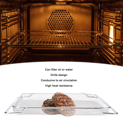 Oven Rack Safe Stainless Steel Multi Functional Grilled Net for Baking Cooling 36x30cm V1294-YM0523-3113210247511