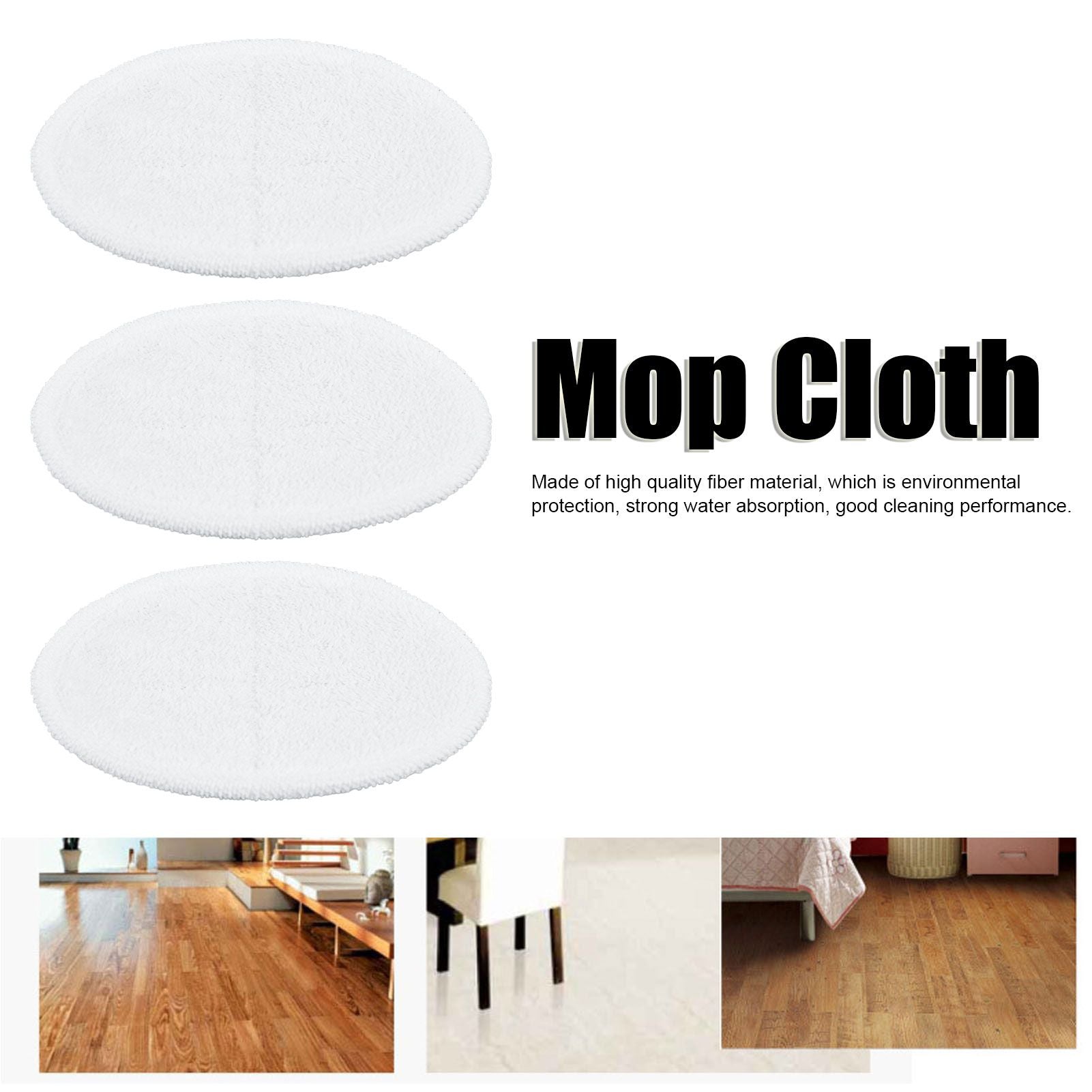 3PCS Mop Cloth Reusable Microfiber Mop Pad Mop Head Accessories for Bissell 2124/2039/2037/2039AWhite V1294-YM0523-3113210251311