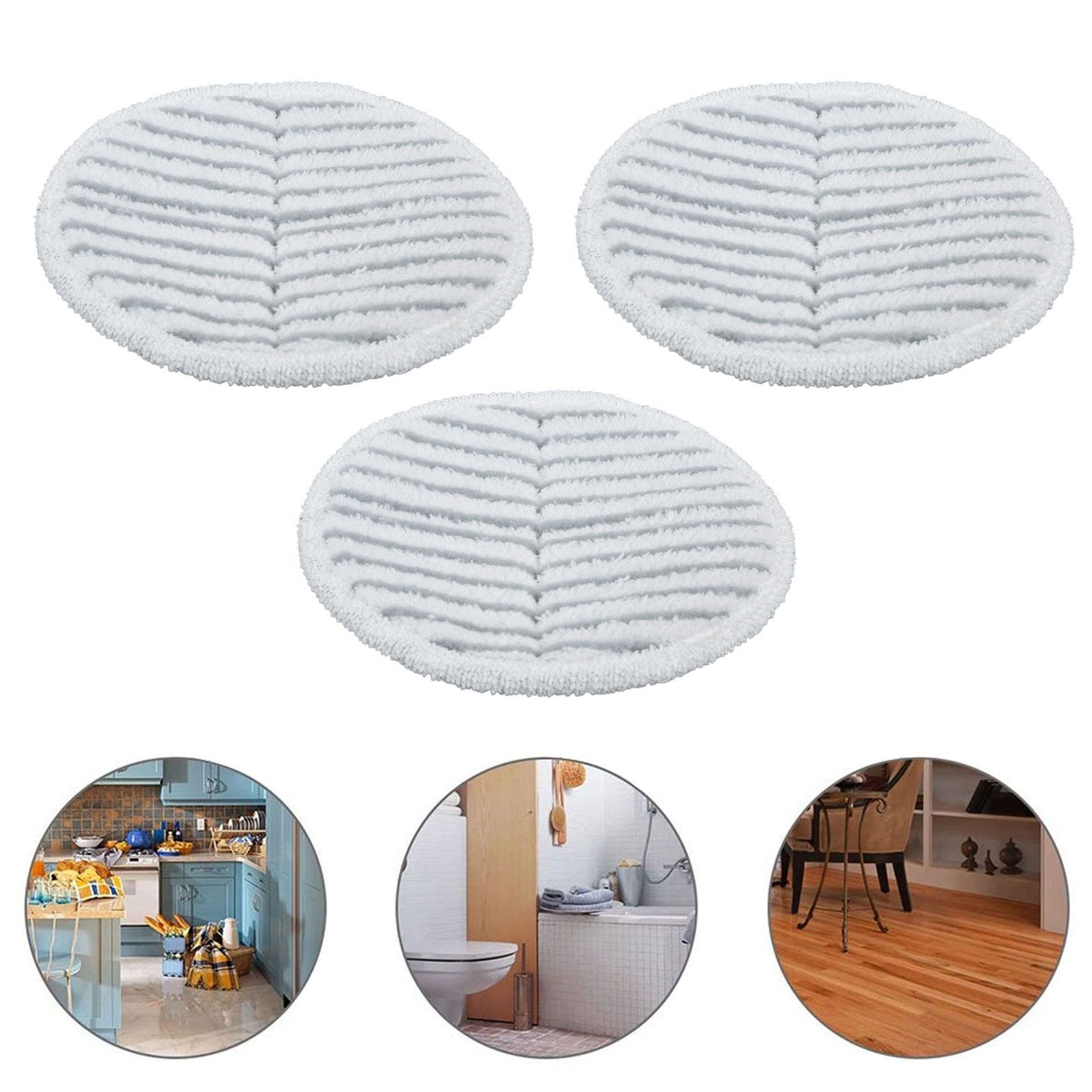 3PCS Mop Cloth Reusable Microfiber Mop Pad Mop Head Accessories for Bissell 2124/2039/2037/2039AGray V1294-YM0523-3113210251312