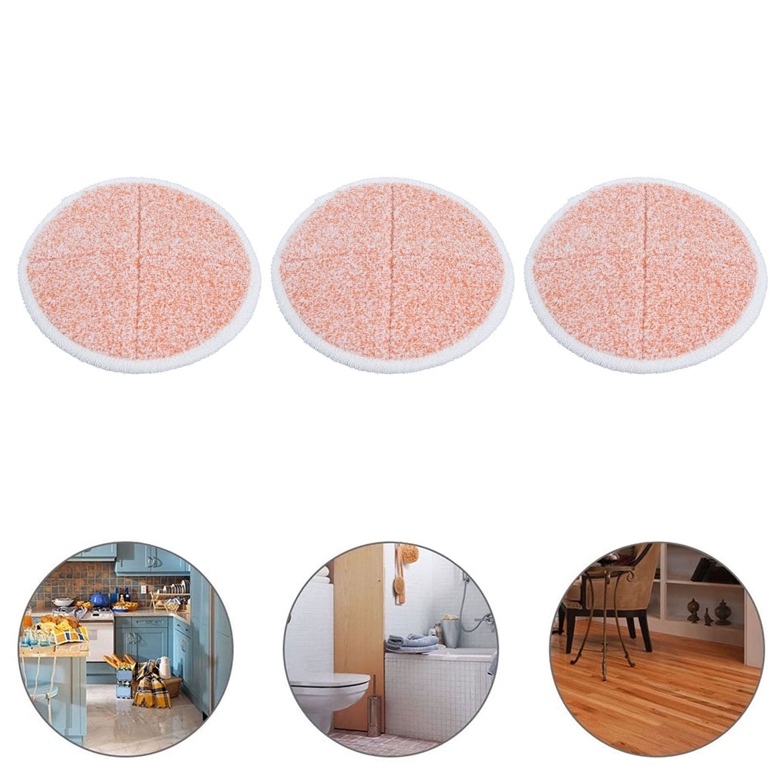3PCS Mop Cloth Reusable Microfiber Mop Pad Mop Head Accessories for Bissell 2124/2039/2037/2039AOrange V1294-YM0523-3113210251313