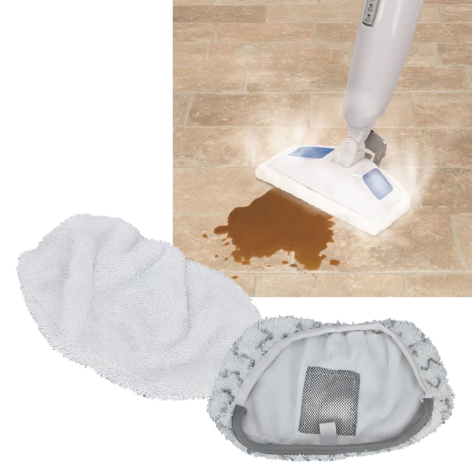 2Pcs Middle Microfiber Mop Pad with Strong Water Absorption Fit for Bissell 1132 1252 V1294-YM0523-3113210251711