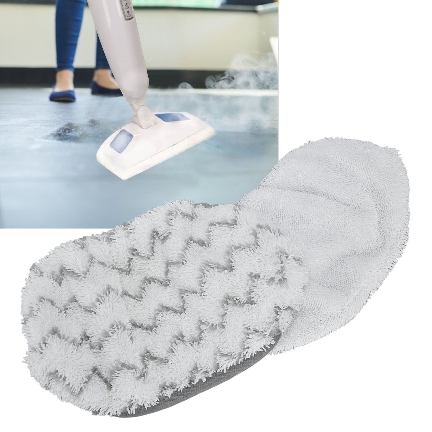 2Pcs Middle Microfiber Mop Pad with Strong Water Absorption Fit for Bissell 1132 1252 V1294-YM0523-3113210251711