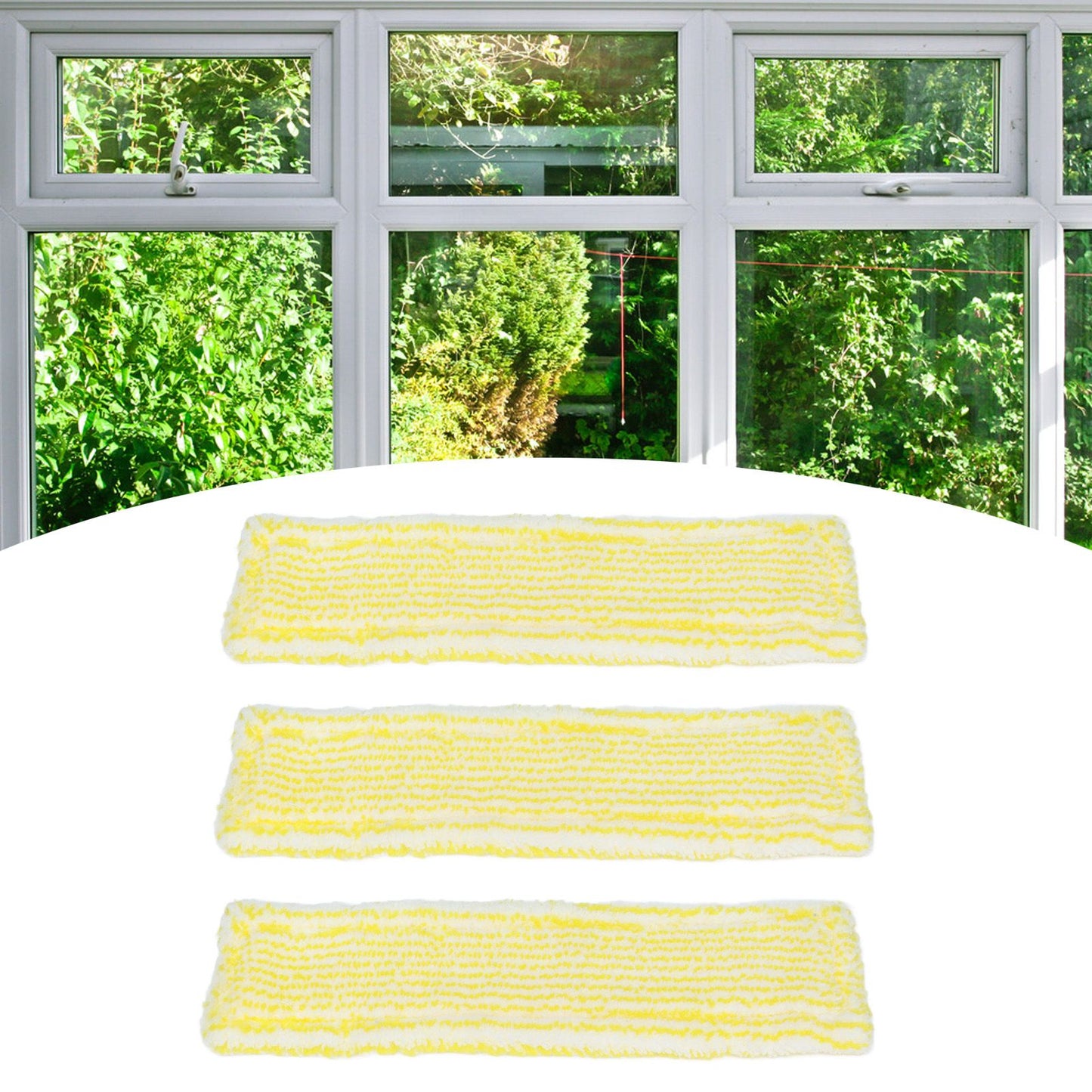 3Pcs Microfiber Window Cleaner Pad Replacement Fit for Karcher WV2 WV5 Window Cleaner V1294-YM0523-3113210252011