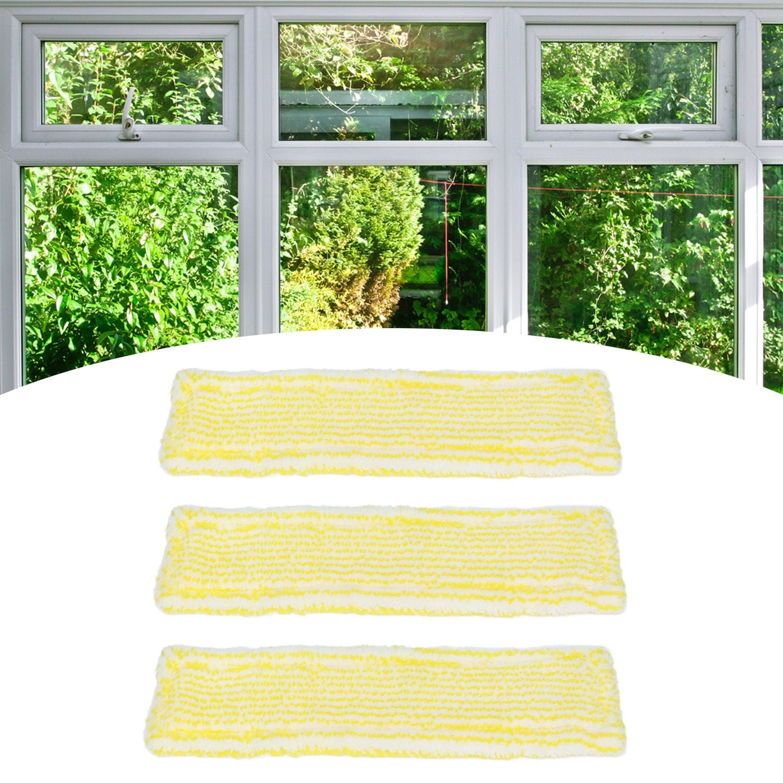3Pcs Microfiber Window Cleaner Pad Replacement Fit for Karcher WV2 WV5 Window Cleaner V1294-YM0523-3113210252011