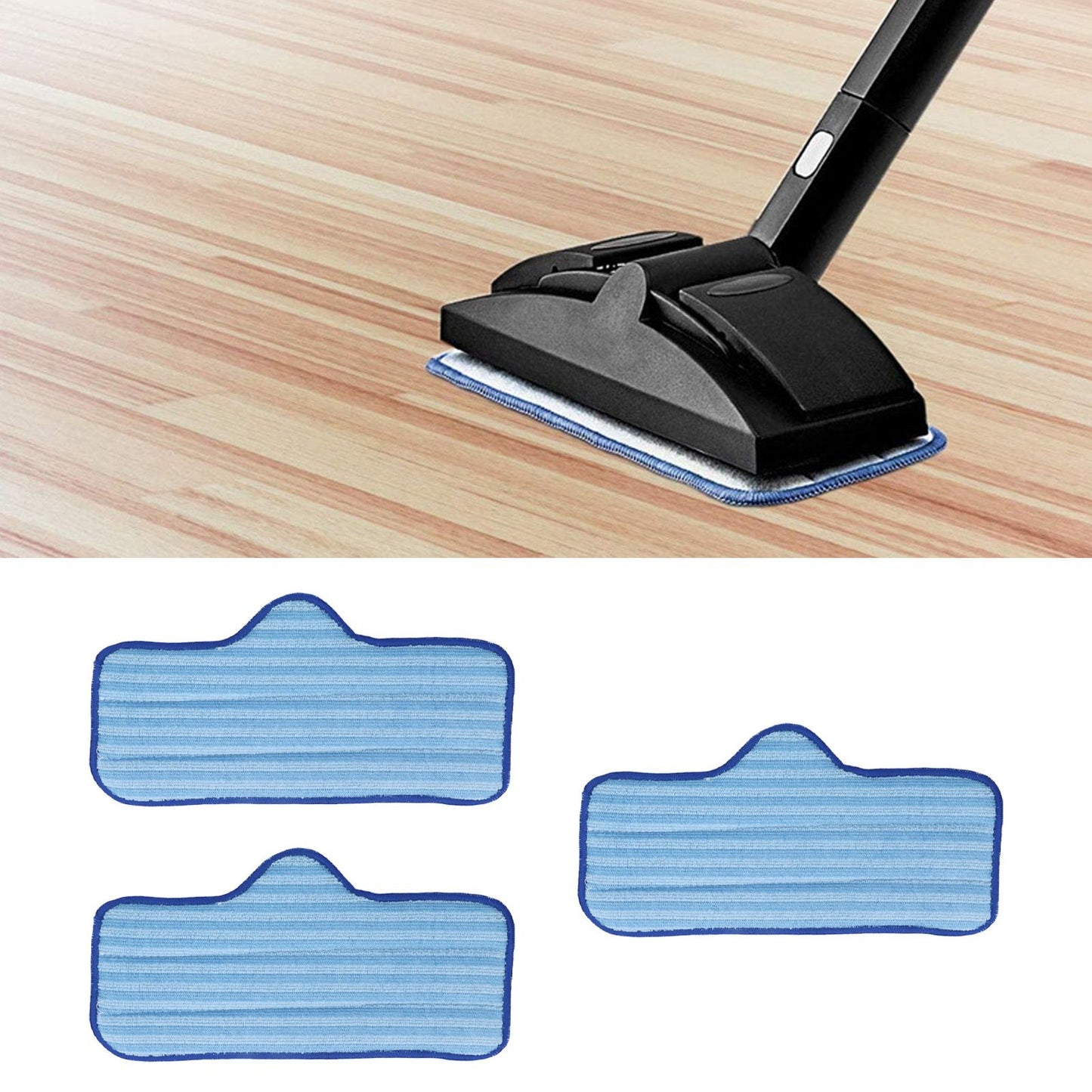 3PCS Microfiber Mop Pads Refill Replacement Mopping Cleaning Cloth Accessory Fit for Dupray Mops V1294-YM0523-3113210252111