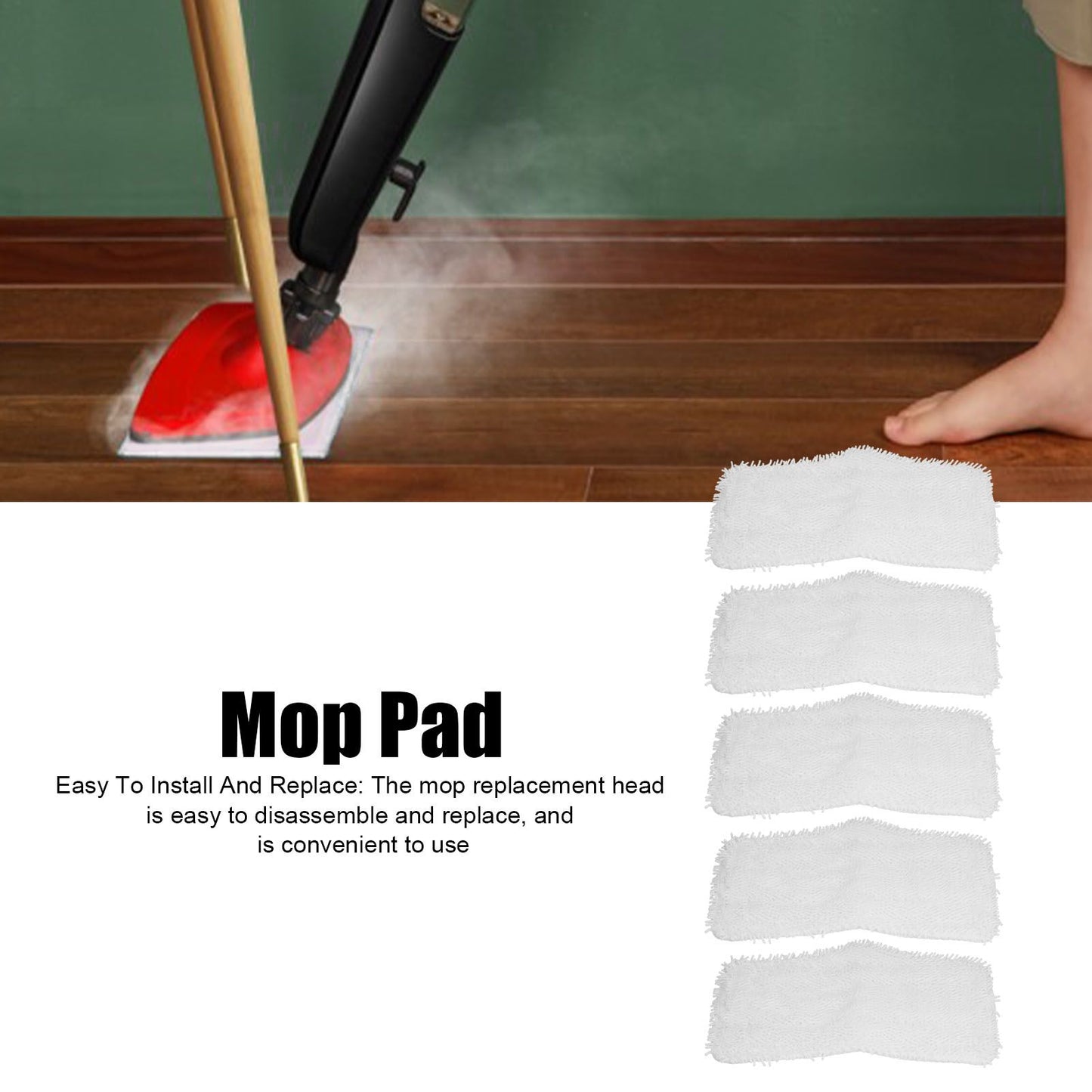 5Pcs Microfiber Mop Replacement Pad Fit for Shark SK140 SK115 SK410 SK435 SK460 SS460WM V1294-YM0523-3113210253711