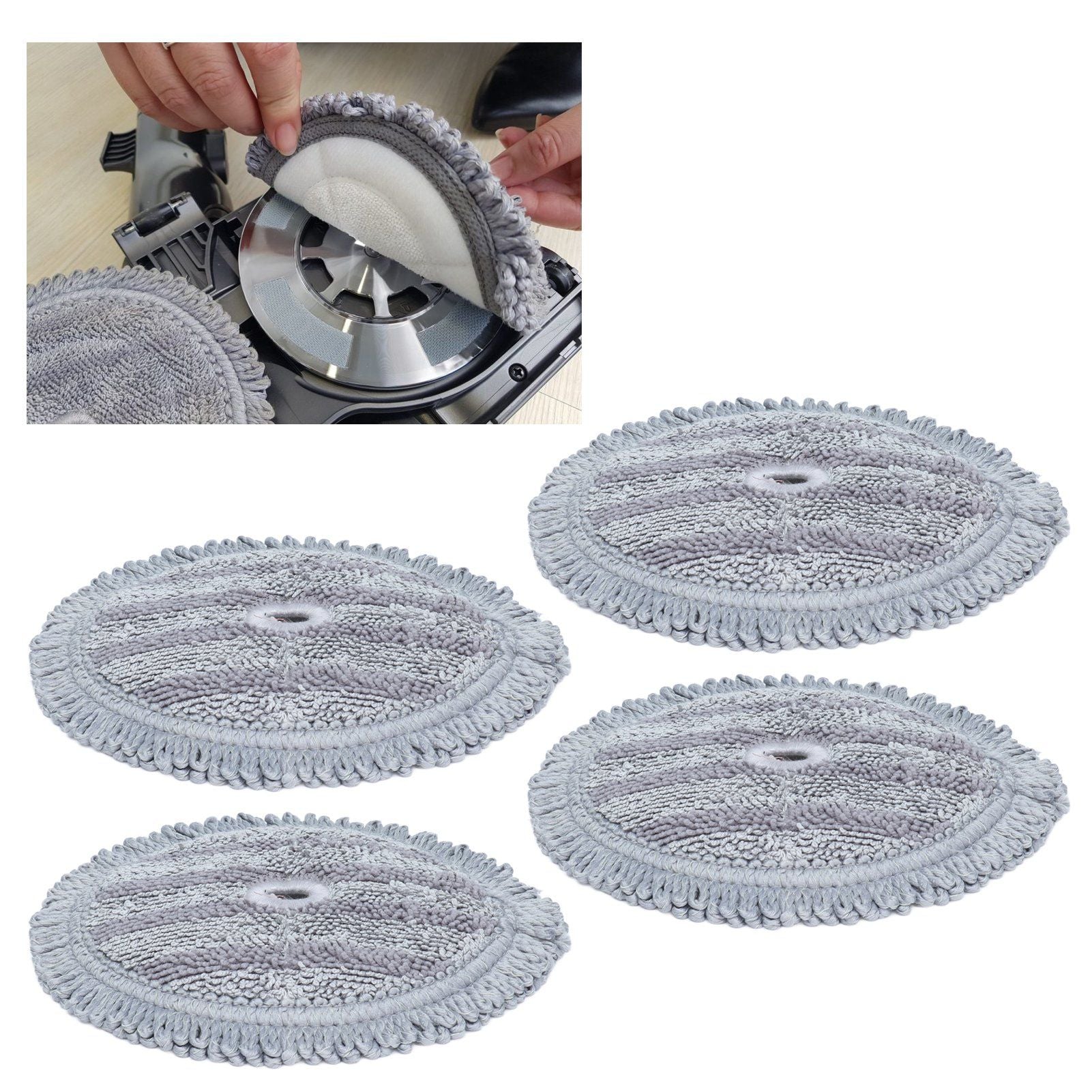 4PCS Fiber Mopping Pads High Strength Mop Cleaning Cloth Replacement Accessory Fit for LG Mops V1294-YM0523-3113210254511