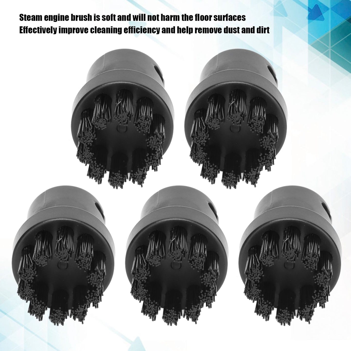 5PCS Steam Engine Brush Black Steamer Cleaning Brush Replacement Brush for Karcher SC1 SC2 SC3 SC4 SC5 V1294-YM0523-3113210257211