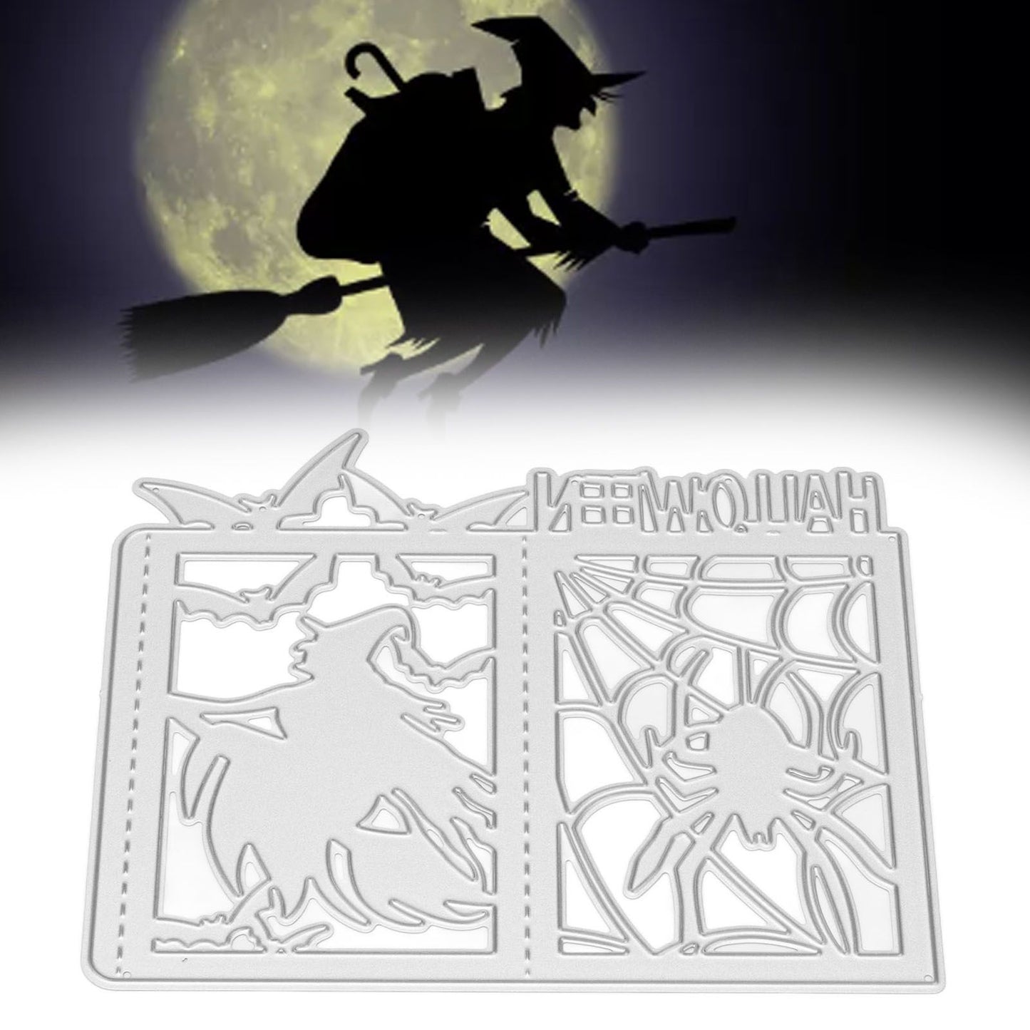 DIY Embossing Cutting Die Halloween Witch Lantern Pattern Cutting Mold for Scrapbook Paper Crafts Invitation V1294-YM0523-3113210258711