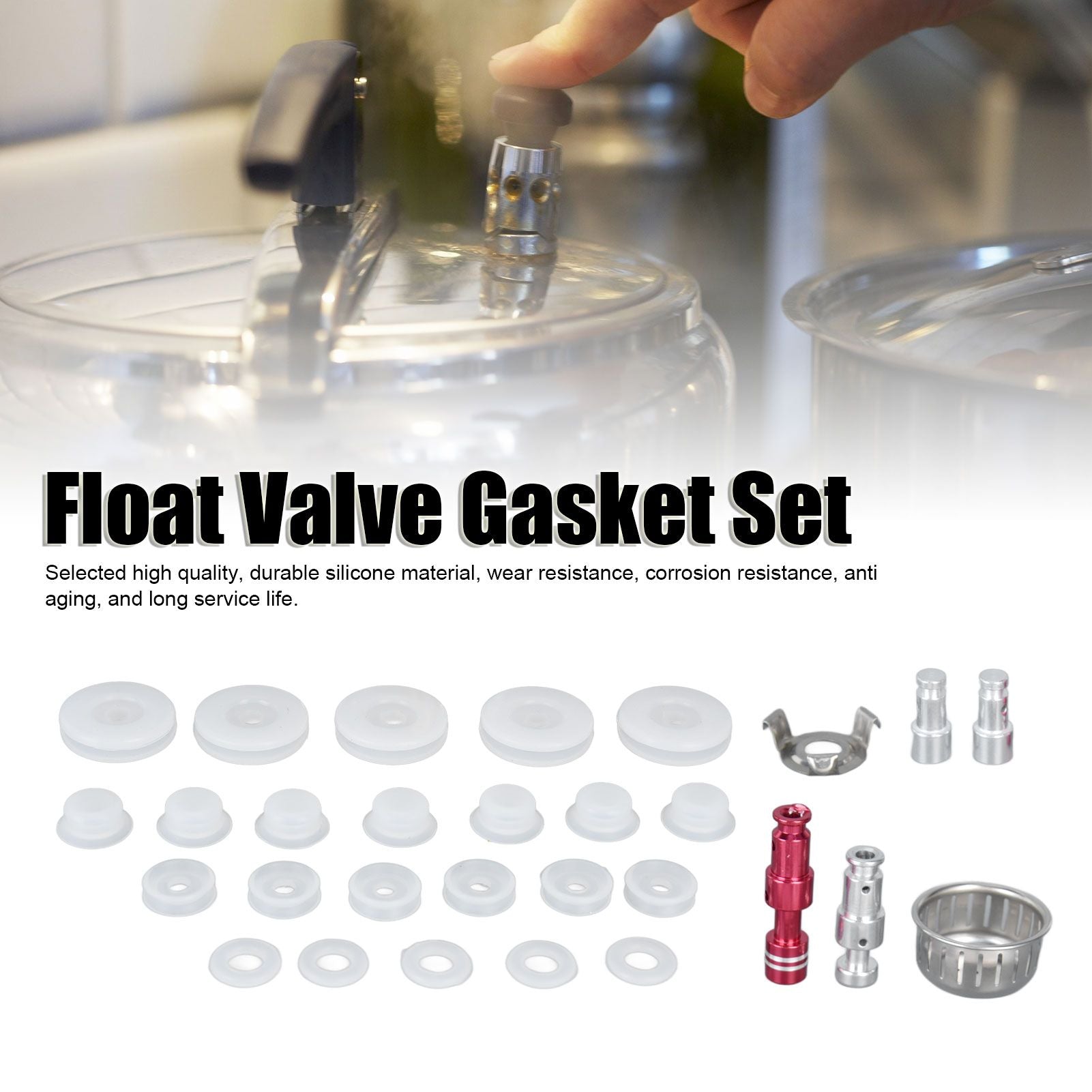 Electric Pressure Cooker Accessory Set Universal Float Valve Gasket Anti Blocking Bracket Replacement V1294-YM0523-3113210259611