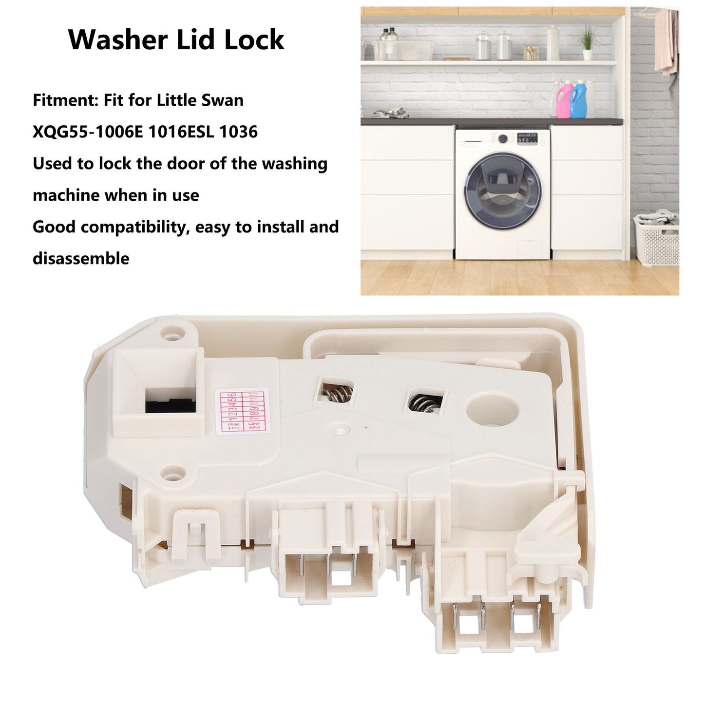 Micro Delay Door Lock Assembly 250V for Little Swan XQG55-1006E 1016ESL 1036 Full Automatic Drum Washing V1294-YM0523-3113210261111
