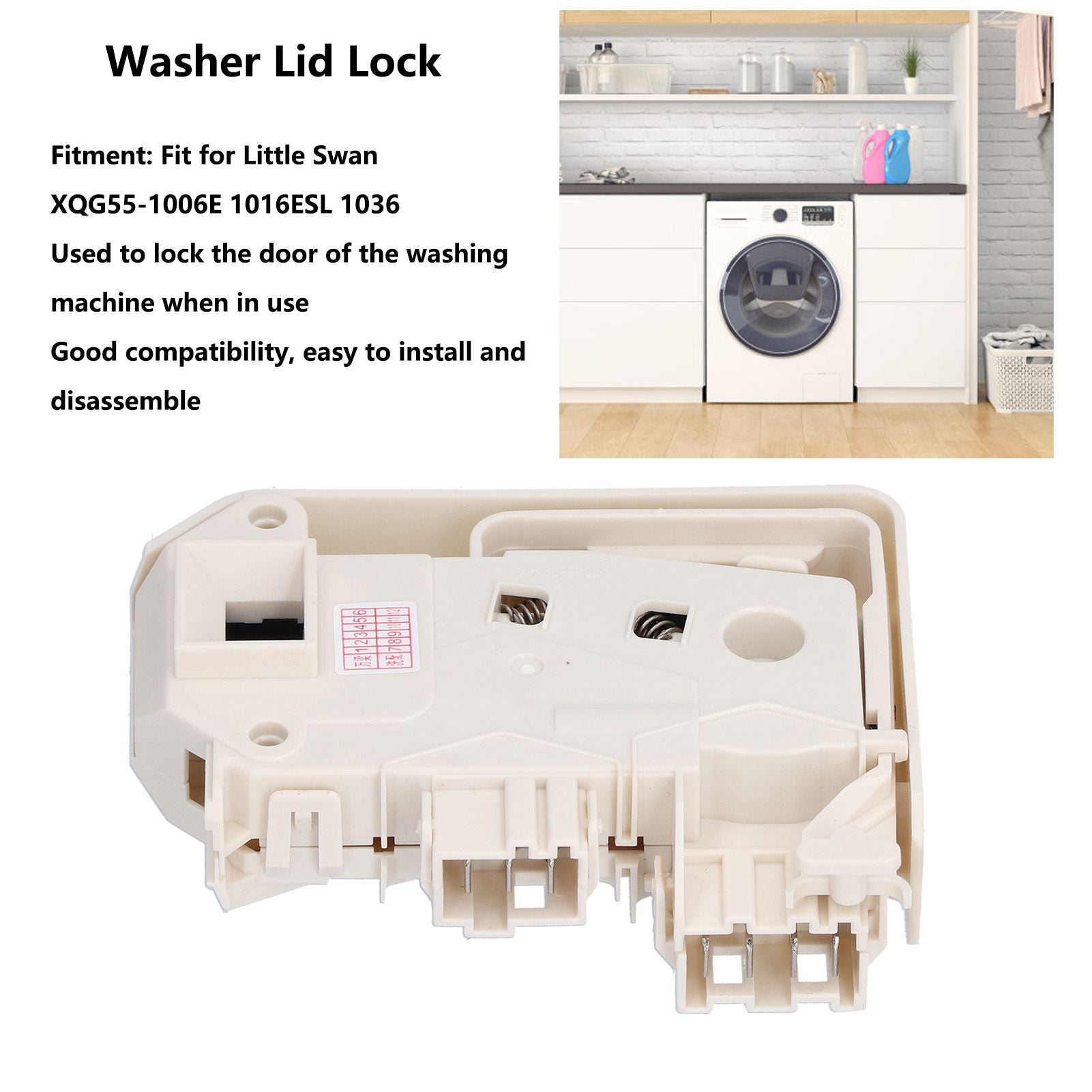 Micro Delay Door Lock Assembly 250V for Little Swan XQG55-1006E 1016ESL 1036 Full Automatic Drum Washing V1294-YM0523-3113210261111
