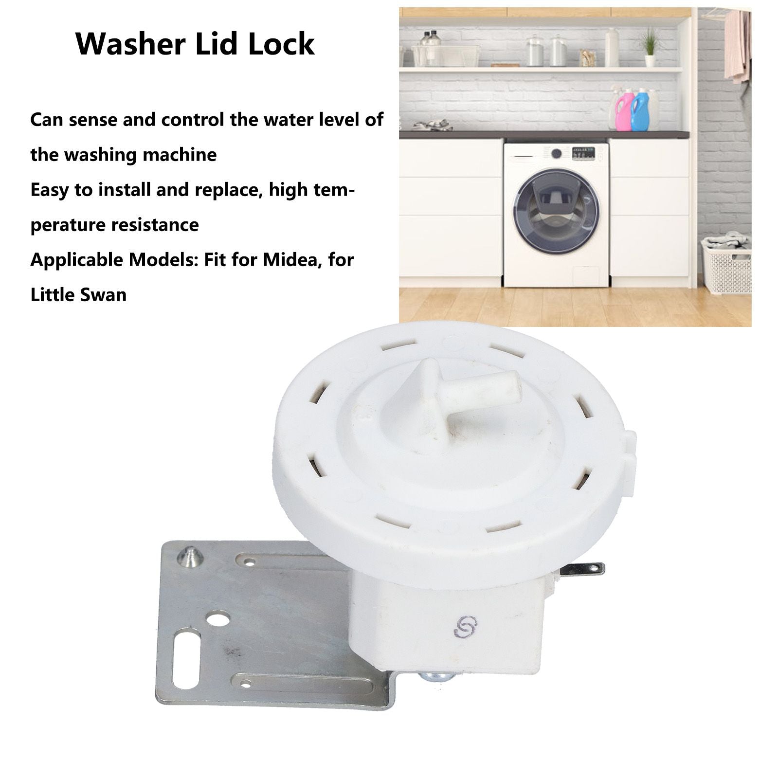 Electric Washer Water Level Sensor Pressure Switch Replacement Fit for Midea PSR1112DC5V 17438100001344 DC5V V1294-YM0523-3113210261411