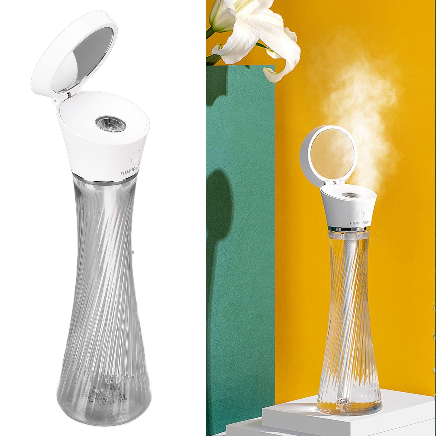 250ml Mini Humidifier Wireless Portable USB Charging Humidifier with Colorful LED Light V1294-YM0523-3113210262011