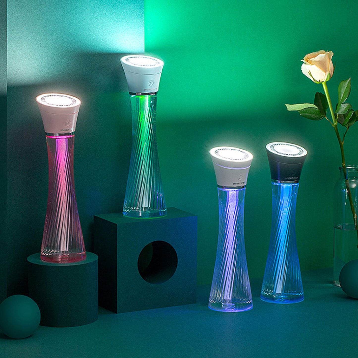250ml Mini Humidifier Wireless Portable USB Charging Humidifier with Colorful LED Light V1294-YM0523-3113210262011