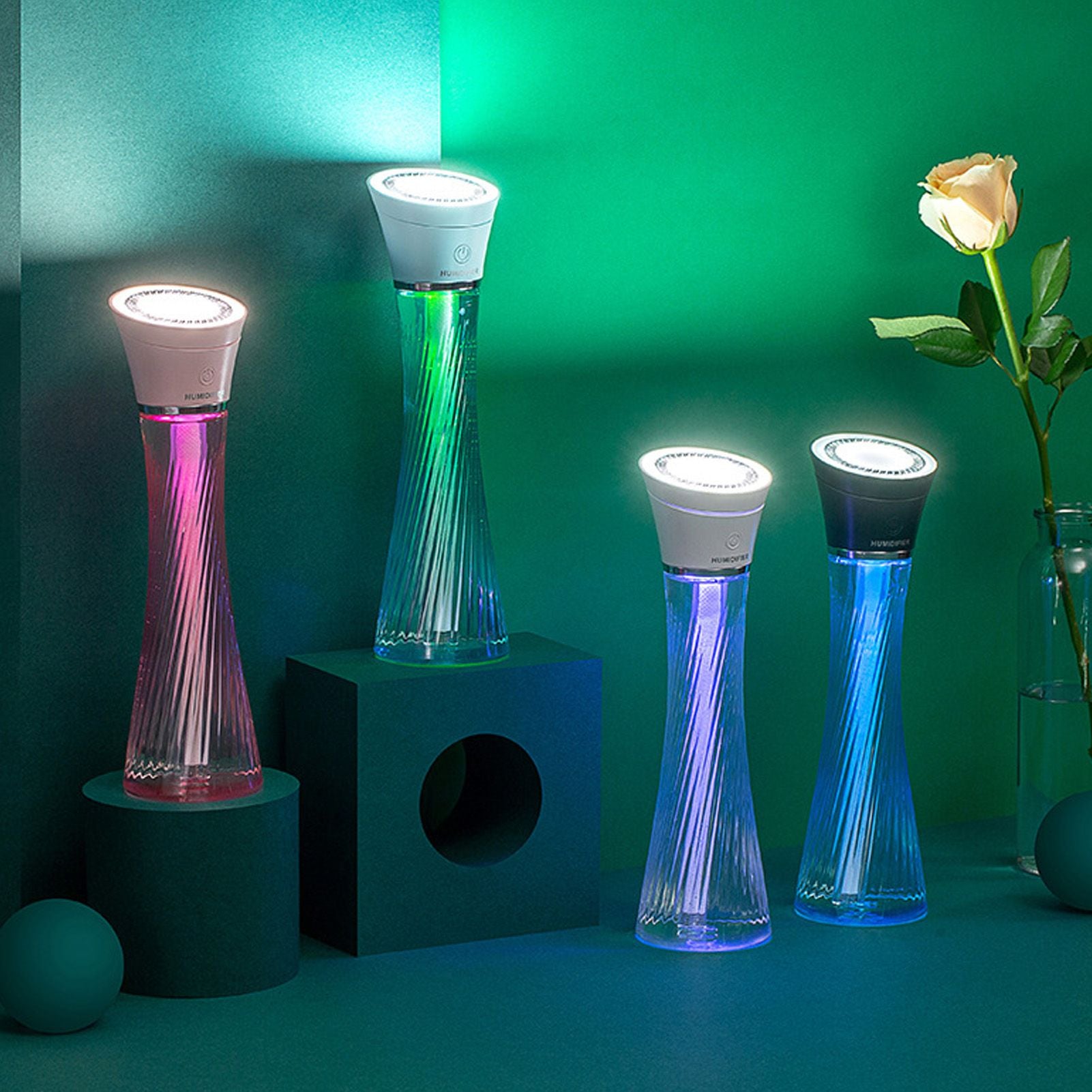 250ml Mini Humidifier Wireless Portable USB Charging Humidifier with Colorful LED Light V1294-YM0523-3113210262011