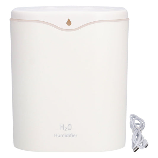 Double Spray Air Humidifier 2L Mini Silent Aroma Diffuser USB Powered for Home Bedroom Office White V1294-YM0523-3113210262111