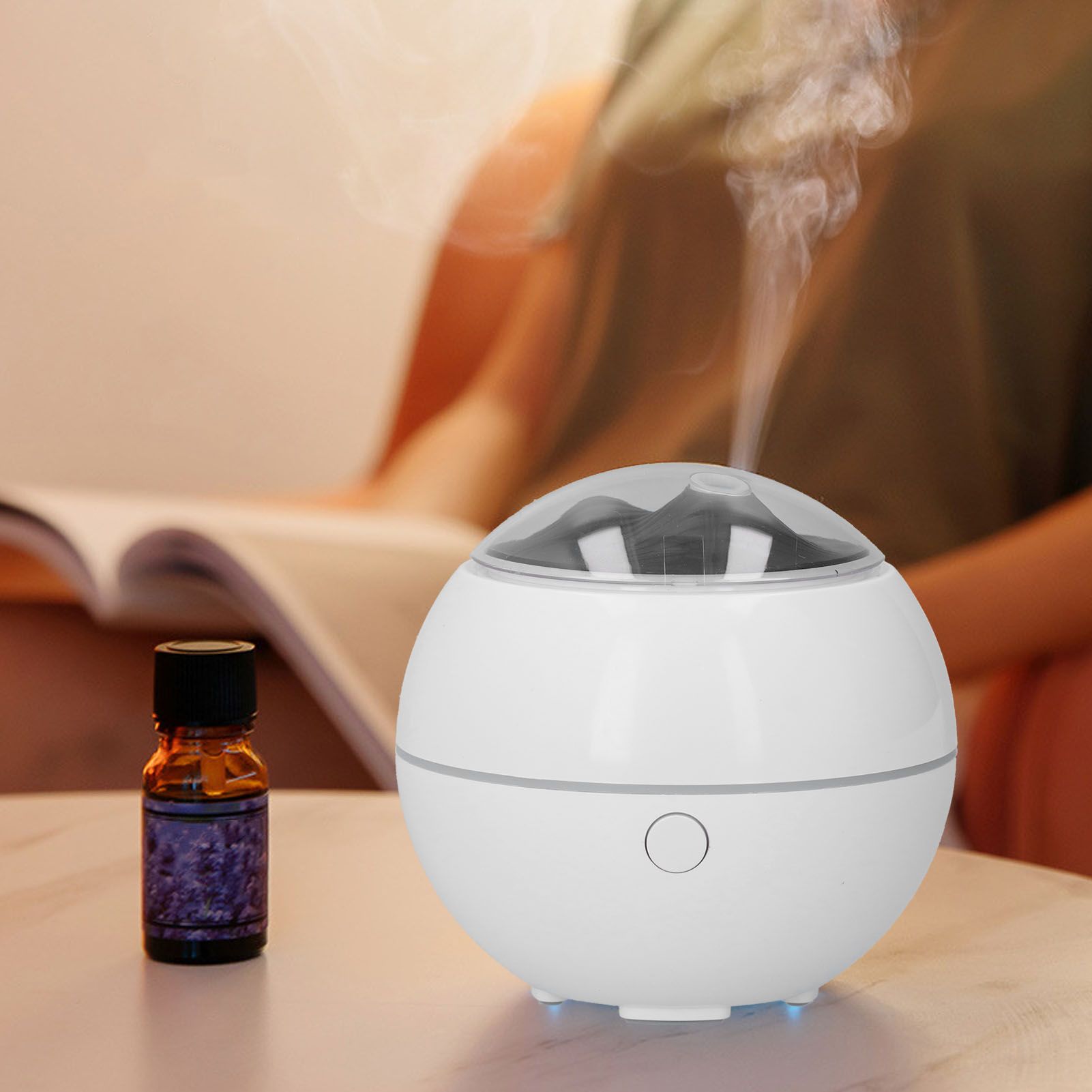 Aroma Diffuser USB Powered White 7 Color LED Humidification Equipment for Home Office V1294-YM0523-3113210264711
