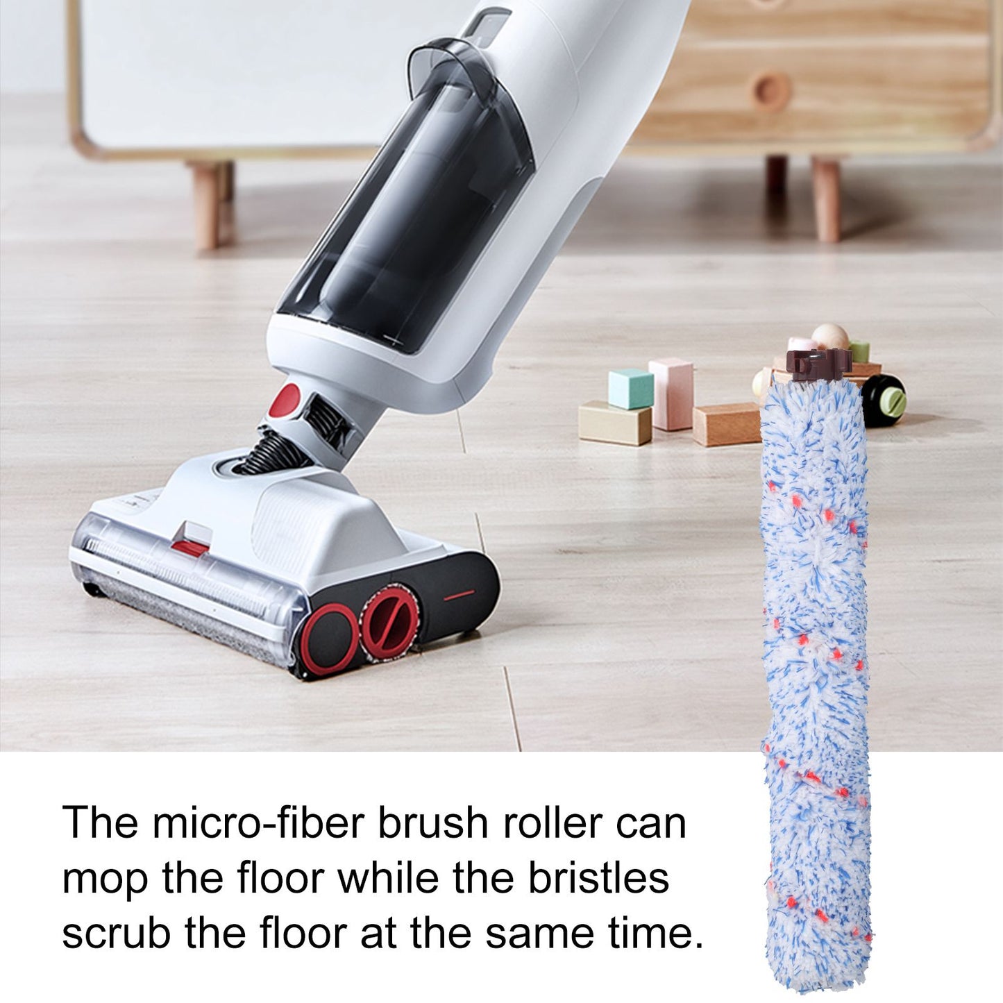 Brush Roll Dual Use Multi Surface for Hardwood Laminate Flooring Fit for Bissell 1868/1785/CrossWave PET PRO V1294-YM0523-3113210264811