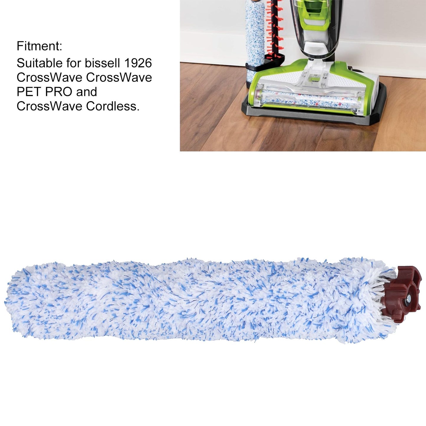 Floor Brush Roll Vacuum Cleaner Brushroll ABS Fiber Accessories for Bissell 1926 CrossWave V1294-YM0523-3113210265011