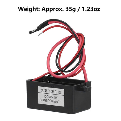 Negative Ion Generator Mini Air Purifier Black Ionizer Generator Module for Water Dispenser DC5V V1294-YM0523-3113210266911