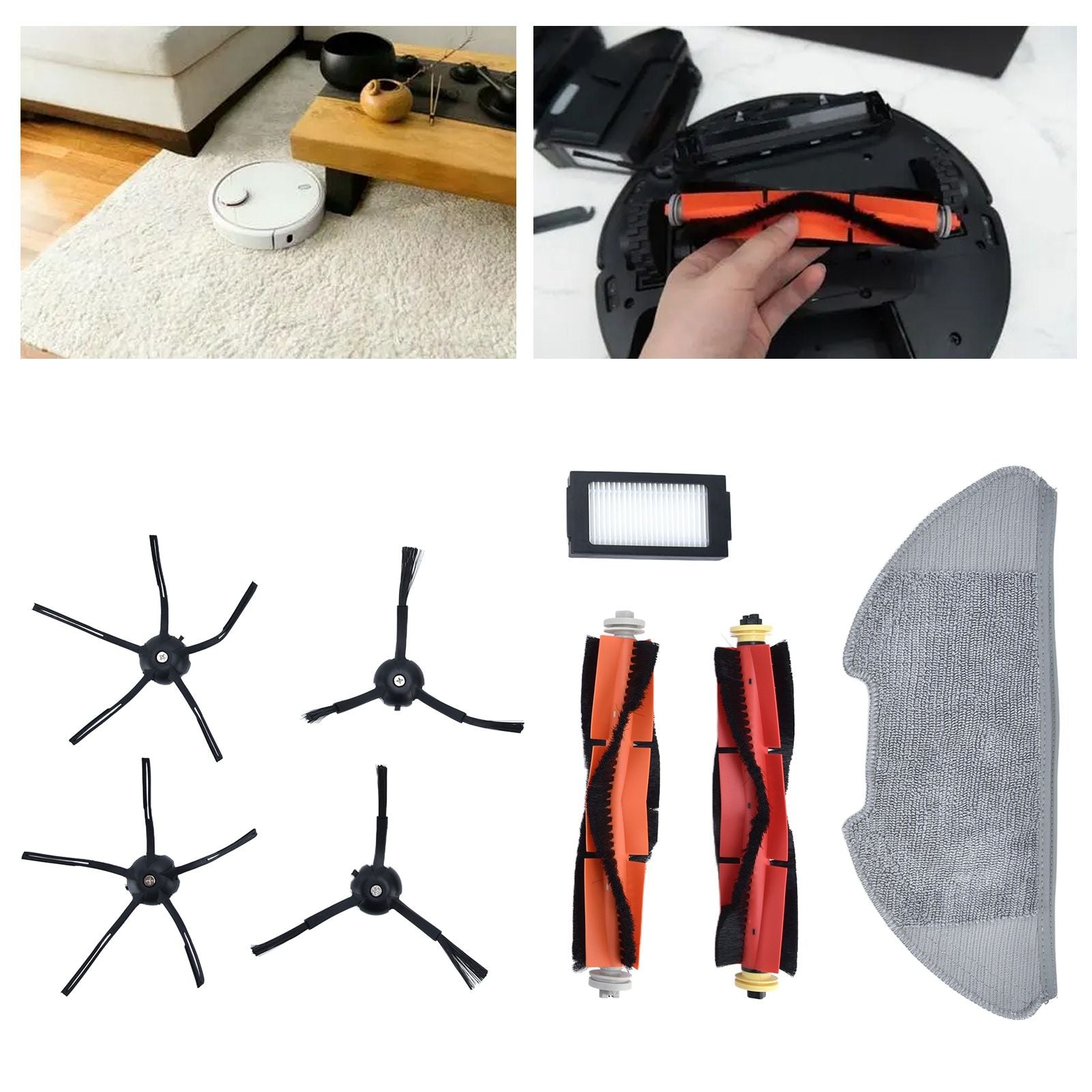 Sweeper Accessories Kit Easy Install Robotic Vacuum Cleaner Replacement Part for Mijia PRO Sweeper V1294-YM0523-3113210267411