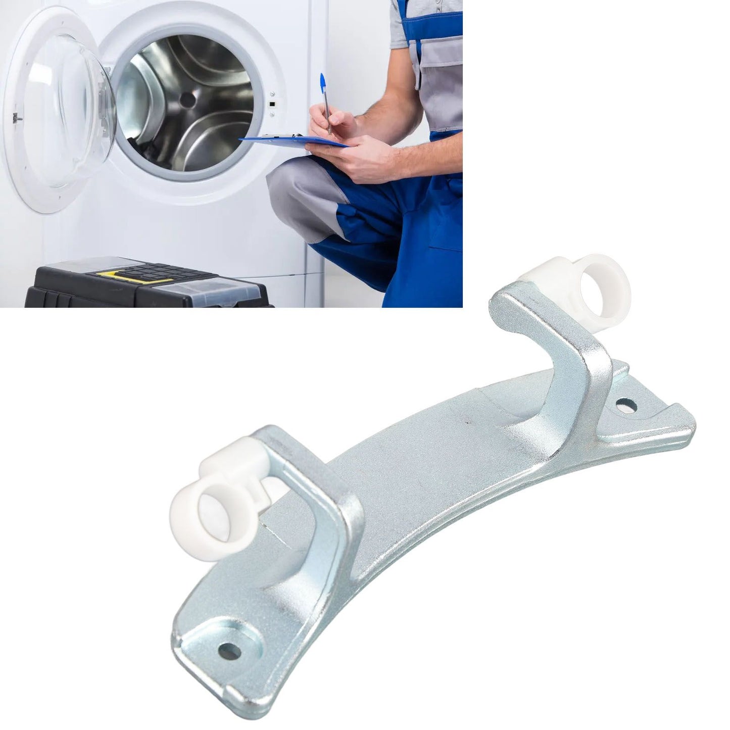 Washing Machine Door Hinge Aluminum Alloy Washer Door Hinge Replacement Part for Universal Front Loading V1294-YM0523-3113210268011